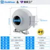 Ventilador Centrífugo Basculante Traseiro Transfronteiriço com Carcaça Metálica, Cor Prata, com Suporte, para Dutos de Ventilação de Equipamentos de Engenharia e Ventiladores de Reforço