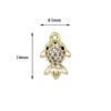 Accesorios de joyería DIY chapado en cobre color oro real 18K micro engastado colgante de garra de gato pez dorado oso collar pulsera pendientes