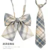 Pajarita a Cuadros Estilo Japonés JK para Niñas, Corbata de Lazo sin Nudo Estilo Escolar para Fotos de Graduación, Camisa de Uniforme Marinero para Niños