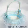 Cesta de flores para daminha de casamento cesta de presente manual cesta de flores de bambu cesta de flores de bambu cesta de flores para noiva suprimentos de casamento portáteis