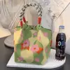 251 Modelos de Bolsas Quadradas Pequenas Populares Transfronteiriças, Bolsas de Lanche de Tricô Portáteis de Grande Capacidade para o Trabalho, Deslocamento e Sacolas de Presente