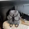 Mochila de Cuadros Coreana de Nicho Nueva Moda Verano 2025 Gran Capacidad Bolsillo para Portátil Mochila Estilo Japonés para Mujer