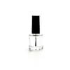 Frasco de Esmalte de Vidro Transparente 15ml Frasco Quadrado de Esmalte com Pincel Esmalte Cola para Cílios Frasco Vazio