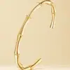 Pulsera de Acero Inoxidable de Alta Gama para Mujer Diseño de Hebilla Nicho de Bambú Pulsera de Acero de Titanio Pulsera que No se Desvanece Joyería al por Mayor