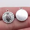 17X20Mm 3.1g Accesorios para Joyería de Plata Antigua Aleación DIY Popular Europeo y Americano Redondo Colgante de Dios Indio