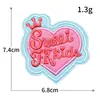 Pegatina de Tela Bordada Sabor Dulce Serie Rosa Decoración de Ropa para el Día de San Valentín Parche Bordado para Computadora Parche DIY