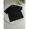 Camisa mesclada com textura cruzada masculina de verão cleanfit manga curta estilo old money top