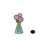 Broche químico de flor original rosa fofo fivela de mochila de estudante fixador de roupa liga metálica distintivo de desenho animado