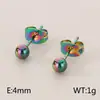 Pendientes Redondos de Perlas Personalizados Unisex en Múltiples Tamaños y Colores, Pendientes Sencillos y Modernos de Acero de Titanio con un Toque de Lujo Ligero y de Alta Gama