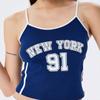 Camisola sin mangas de estilo americano con bordado de letras transfronterizo para mujer europea, top camisola Y2K de moda urbana