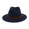 Sombreros de fieltro de ala ancha unisex para hombre y mujer, sombrero Panamá Trilby, sombrero de jazz