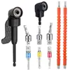Adaptador de Destornillador en Ángulo de 105 Grados Transfronterizo Herramienta Flexible Varilla con Junta Universal de 360 Grados Juego de Varillas con Junta Esférica de Acero de Colores