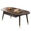 Mesa de té de madera maciza nórdica Jiayi, mesa de centro ligera de lujo para sala de estar, hogar, multifuncional, moderna, sencilla, para apartamento pequeño, mesa de té