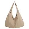 Bolsa de Ombro Casual Grande Capacidade Estilo Coreano Transfronteiriça para Mulheres 2026 Nova Bolsa de Lona Bolsa Tote Simples de Ombro