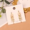 Nuevos Aretes de Aguja de Plata S925 Estilo Corte Francés Borla Larga Súper Hada Adelgazantes Aretes de Diamantes Aretes para Mujer 513
