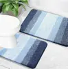 Alfombra de Piso para Baño de Color Gradiente Cambiante Transfronteriza, Imitación Cachemir, Alfombrilla Absorbente para Pies de Baño, Alfombrilla Decorativa Resistente al Desgaste con Tacto de Felpa