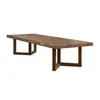 Mesa de conferencias de madera maciza, mesa larga, mesa grande moderna minimalista de madera maciza, banco de trabajo, mesa de negociación de oficina, mesa rectangular comercial