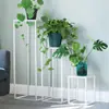 Soporte de Flores para Interiores de Hierro Forjado Estilo Nórdico, Estante de Almacenamiento Simple de Lujo Ligero de Pie para Sala de Estar Balcón, Mesa para Flores con Acabado de Pintura Nano