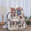Bolsa de jacquard bordada en lienzo estilo étnico de Yunnan, funda de sofá, mochila casual de viaje para mujer, mochila bordada con hilo dorado, bolso de pecho