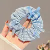 Elástico de cabelo scrunchie oversized estilo coreano, faixa de cabelo de alta elasticidade, elástico de cabelo com estampa de leopardo, acessório de cabelo versátil para mulheres