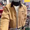 Chaqueta de hombre estilo callejero europeo y americano con cuello de solapa, nuevo modelo 2026, chaqueta de trabajo versátil de corte holgado retro americano para hombre