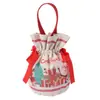 Bolsa Tote Criativa Véspera de Natal Bolsa de Maçã Bolsa de Presente de Natal Cordão de Natal Cordão Lona Presente Bolsa de Doces