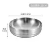 Acero Inoxidable 304 Tazón para Fideos Fríos Estilo Coreano Tazón Ondulado de Doble Capa Tazón Doméstico Anti-quemaduras para Sopa Tazón Dorado Luosifen Tazón para Ramen