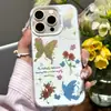 Borboleta Rosa Adequado para Iphone17Promax16Plus Cor Prata 15 Capa de Celular 1413 Apple 12 Personalizado