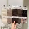 Nuevo Estilo Otoño e Invierno para Mujer: Calcetines holgados estilo Old Money, Calcetines altos, Calcetines holgados de encaje de color liso, Calcetines con separación de dedos para mujer