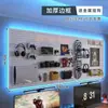 Sala de E-sports painel perfurado prateleira de parede preta mesa de computador painel de parede armazenamento decoração de arte em ferro display Maibao
