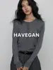 Con intervalo SUÉTER/Otoño cuello redondo manga larga tejido de lana cárdigan mujer holgado perezoso casual temperamento top