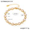 Pulsera de Azúcar Nueva Gipsófila Zirconia Mujer Acero Inoxidable PVD Chapado Oro Verdadero 18K Conservación del Color Joyería Transfronteriza Venta al por Mayor