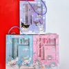 Sanrio Lindo Set de Papelería para Mascotas Caja de Regalo Caja de Papelería Kuromi Set de Lápices de Colores Regalo de Cumpleaños Año Nuevo para Niños