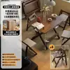 Mesa de comedor plegable de madera maciza, rectangular, para apartamentos pequeños, mesa y sillas de comedor para uso doméstico, modelo nuevo 2025, adecuada para viviendas de alquiler
