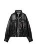 ¡Orden de exportación! Venta al por mayor transfronteriza ZR 2026 estilo europeo y americano moda femenina chaqueta ajustada versátil efecto piel