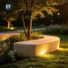 Banco de Pedras Artificiais Luminescentes em Forma de Arco Lateral de Guangdong para Cova de Árvore Banco para Contorno de Árvore Iluminação Noturna de Parque Ribeirinho UHPC