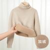 Suéter grueso de cuello alto con forro polar para niños, Ropa de punto de una pieza para niños talla mediana y grande, Capa base de visón sintético, Diseño de letras moderno para niños pequeños