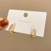 Pendientes de circonitas superbrillantes de Dongdaemun de Corea del Sur para mujer, de alta gama, con sentido de las celebridades de Internet, populares, ligeros, de lujo, que combinan con todo, estilo frío.
