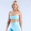 DF Nuevo Traje de Yoga Ajustado Pantalones Cortos de Fitness Pantalones de Cadera Sujetador Deportivo con Tirantes Chal de Manga Larga Running