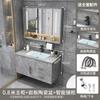Baño Baño Combinación de Gabinete Lavabo Integrado de Cerámica Apartamento Pequeño Gris Inteligente Madera Sólida 50 Lavado a Mano Nuevo Producto