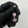 Colgante de Corazón Incrustado con Diamantes Rosas Anillo para Ombligo Joyería Piercing Estilo Sexy de Chica Popular Europea y Americana de Moda Personalizado Transfronterizo