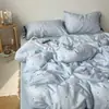 Conjunto de Quatro Peças Tencel Lyocell Classe A Fio 60 Bolinhas Cobertura de Edredom Refrescante Conjunto de Três Peças para Dormitório Estudantil Lençol de Cama 1.8
