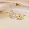 Pendientes de Aro Grande Exagerados Estilo Europeo y Americano de Acero de Titanio para Mujer, Pendientes Circulares de Lujo Ligero de Gama Alta, Accesorios Versátiles para Orejas Estilo Ins, En Stock de Fábrica