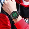 Sanda novo relógio eletrônico casual masculino personalizado tendência relógio legal multifuncional relógio de pulso à prova d'água para esportes ao ar livre