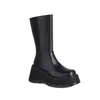 Comercio exterior transfronterizo talla grande invierno mujer plataforma negra tacón grueso cuña botines punta redonda estilo gótico botas de media pantorrilla