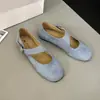 Sapatos ballet casuais planos novos super populares de verão 2026, sapatos Mary Jane femininos de bico redondo com fivela de cinto