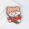Broche fofo coreano com urso e coelho de desenho animado, em acrílico, acessório para bolsa de menina.