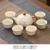 Juego de Té Pequeño Juego para el Hogar Cerámica Kung Fu Juego de Té Una Tetera Seis Tazas Oficina Recepción Preparación de Té Tetera Taza de Té
