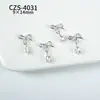 Acessórios Populares para Unhas com Franjas de Liga e Pedras Strass, Borboleta Coração Prata Super Brilhante Luxo Leve Acessórios de Unha Vestíveis Atacado
