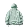 Yidao Vintage 2026 Otoño Nuevo Ropa para Exteriores de Secado Rápido con Protección Solar Estilo Americano para Pareja Chaqueta Deportiva con Capucha y Media Cremallera